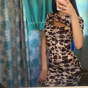 Cow Print mini dress